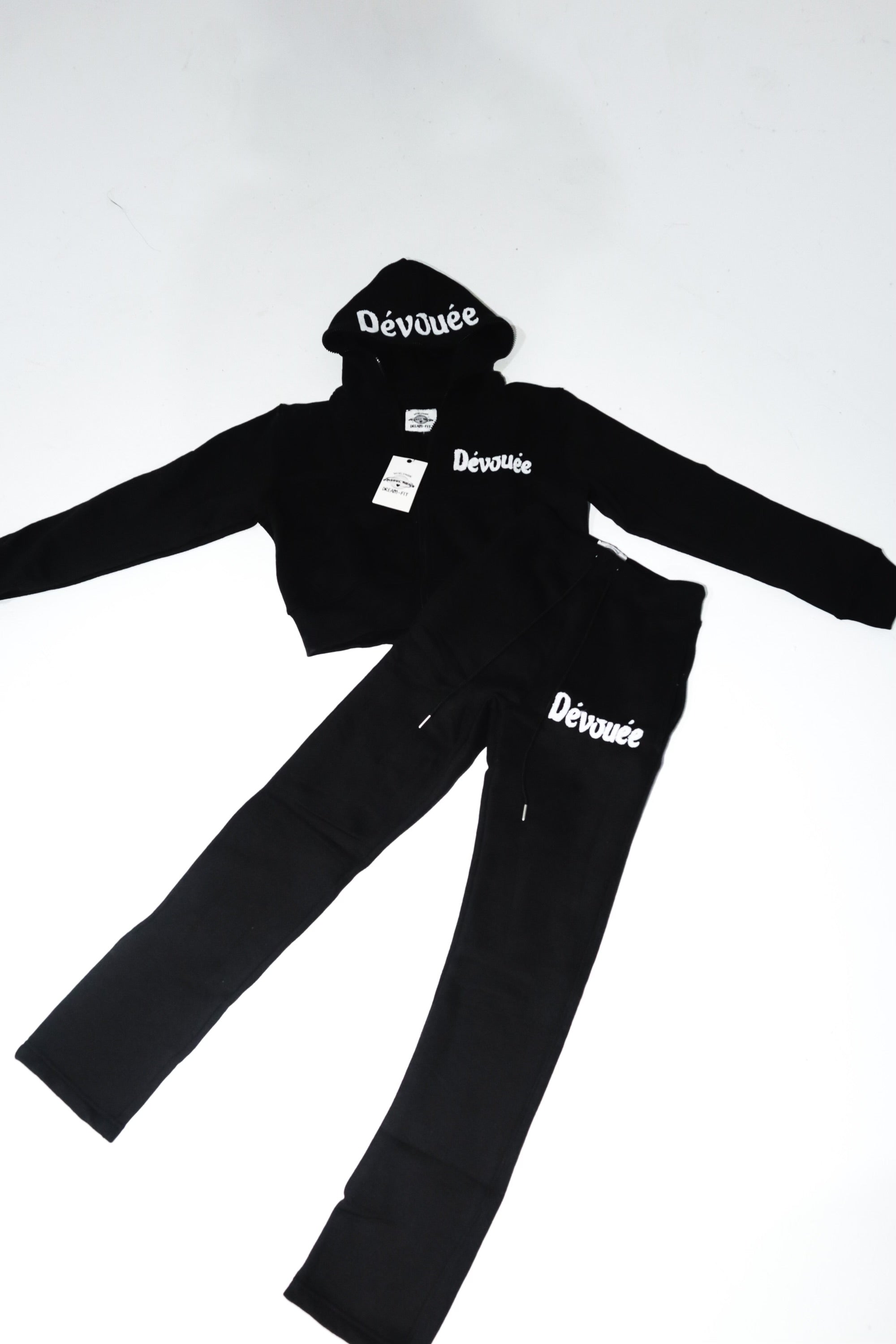 Black dévouéé crop tracksuit